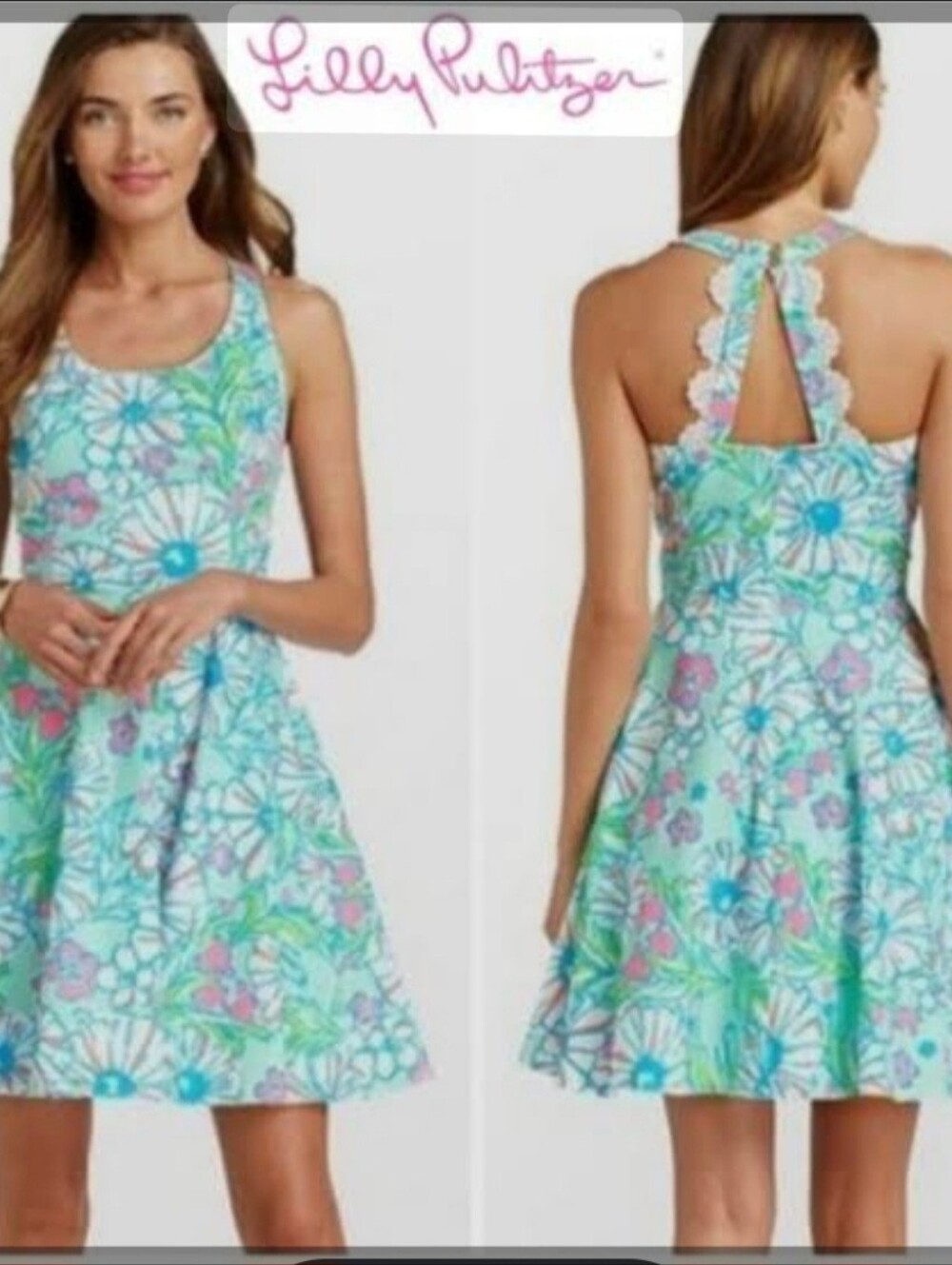 Lilly Pulitzer Zo Dress in Sandbar Blu Splish Splash size 2